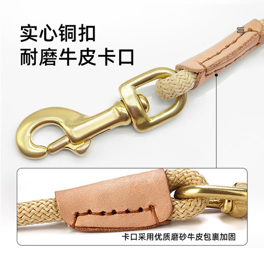 DidogPet dog rope extra long dog walking rope extended dog leash 10m 5 meters 3 meters 20m medium and large dog training tracking rope coffee color length 5 meters
