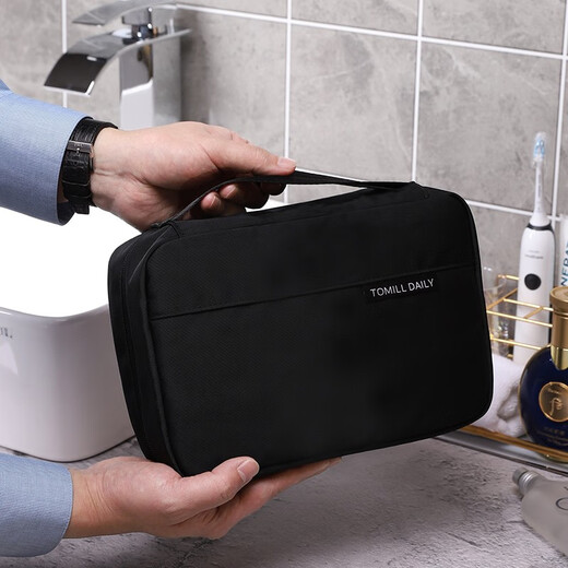 ToMill wash bag men's large capacity dry and wet separation new portable travel storage bag waterproof cosmetic bag business trip bath bag Starry Night - Standard Style - Classic Black - Shipped from Merchant Warehouse