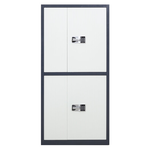 Wanzun double section safe cabinet national security password lock tool cabinet locker gray and white color