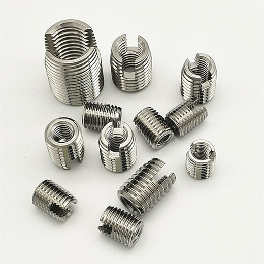 Type 302 stainless steel self-tapping threaded sleeve slotted self-tapping threaded bushing repair protective sleeve M3M4M5 M6-outer M9*1-length 10 (non-standard length