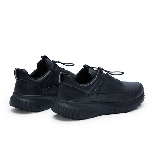 Biyinlefen Antibacterial and Deodorant Spring and Autumn Men's Shoes Light Business Versatile Casual Lace-Free Leather Shoes Cowhide 07 Black 40 (250mm)