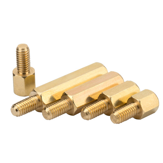Hasdick Beijing warehouse delivery HKW-212 hexagonal copper pillar single-head copper stud chassis screw hexagonal isolation pillar circuit board wiring copper pillar single-pass support pillar M3*4+5 (100 pieces)