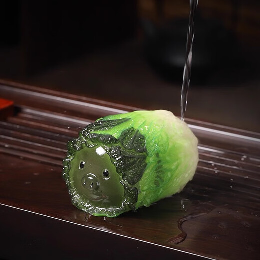 Tao Fuqi's creative color-changing tea pet ornaments Kung Fu tea set accessories Pig Gong Cabbage Tea Players' high-quality tea table decoration cartoon Pig Gong Cabbage Color-changing Tea Pet