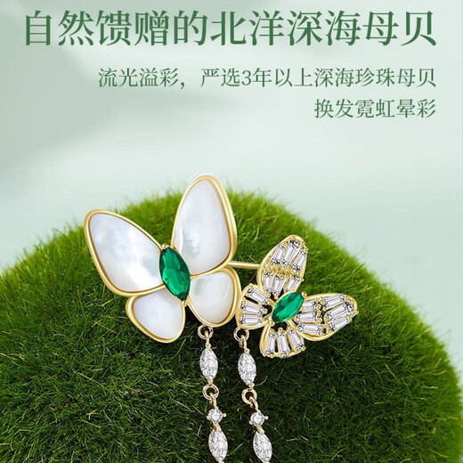 Ancient brooch, high-end women's exquisite niche corsage gift box, light luxury and elegant pin, silk scarf buckle, birthday gift for women, practical national trend style week brooch, exquisite gift box