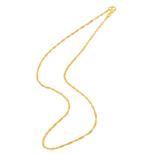 Caibai Jewelry Gold Necklace Pure Gold Water Ripple Women's Necklace Price Approximately 2.30g Approximately 40cm