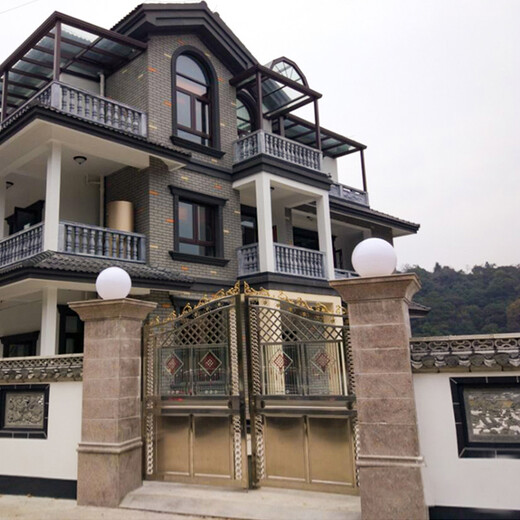 Ball lamp home outdoor waterproof round wall column head villa courtyard ball lamp gate column spherical gate column lamp thickened diameter 25cm gray round seat buy 1 get 1 free