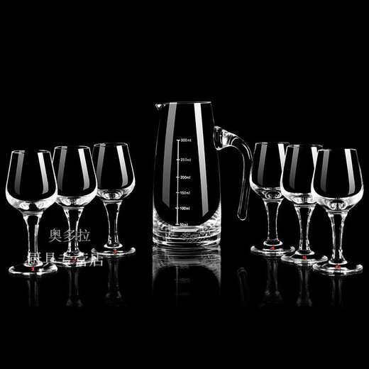 National standard liquor tasting glass crystal glass tasting cup 50ml goblet tulip wine tasting glass set one or two glasses 50ml national standard six pieces (with label) + 150ml 6 pieces + 12 hole rack