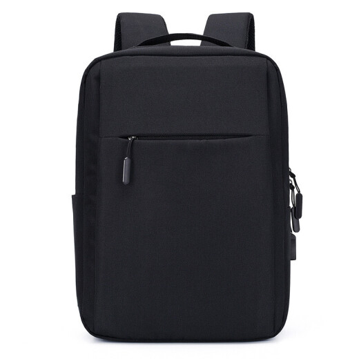 Jianjinshe Backpack Men's Business Casual Trendy Canvas Student Campus Sports School Bag Large Capacity Travel Backpack 15.6 Inch Laptop Bag Black