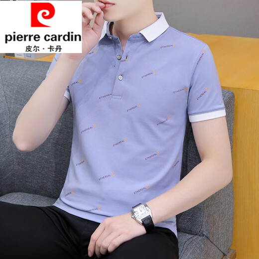 Pierre Cardin High-End 2024 SETH SENSSING MENS Men de revers T-shirt à manches courtes avec un collier de la chemise masculine colline