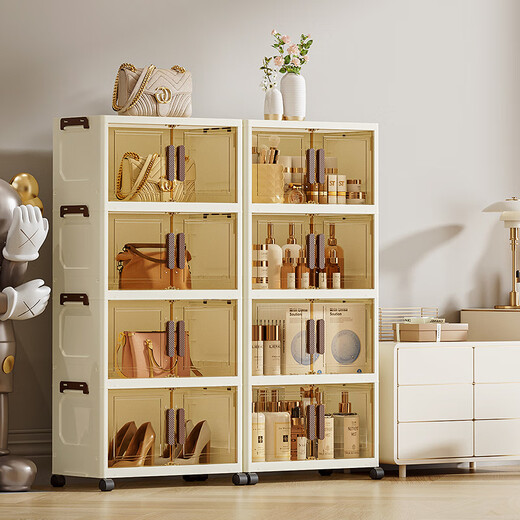 Quanpin House Storage Cabinet Box Storage Simple Wardrobe Snacks Clothes Kitchen Folding Multi-layer Installation-free Bedside Storage Cabinet JD Logistics Lightning Delivery 60 Width Six Layers Next Day Express Delivery to Your Door