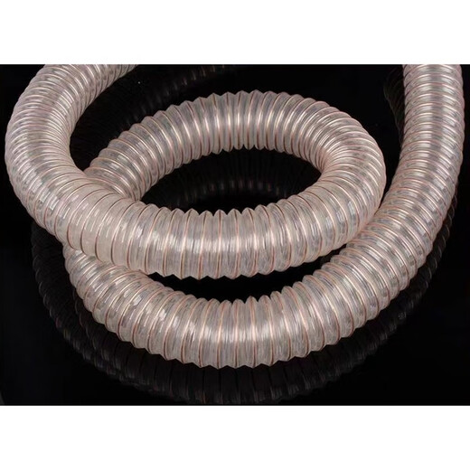 Jingbang pu polyurethane air duct copper-plated steel wire hose transparent vacuum pipe woodworking sawdust industrial corrugated pipe ventilation pipe inner diameter 160mm* wall thickness 1.5mm