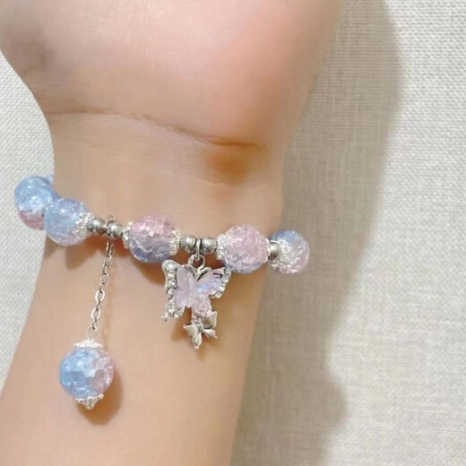 Snow Circle Bracelet Girls Beads Girl Bracelet Beads Best Friend Bracelet Little Girl Exquisite Bracelet Pink