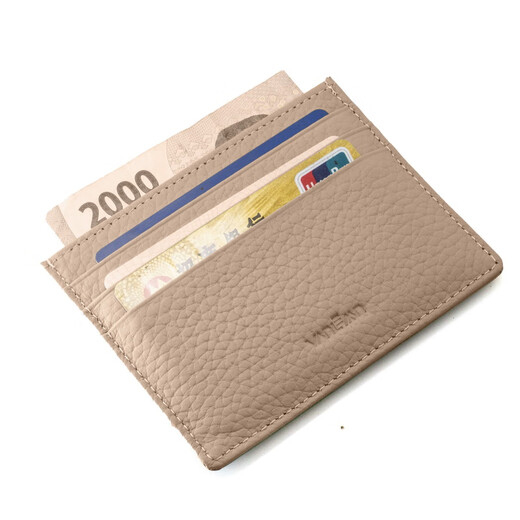 VANLEMN Danish anti-theft card swipe bag women's ID bag small ultra-thin cowhide men's high-end driver's license card holder pink anti-theft swipe card holder can hold driver's license