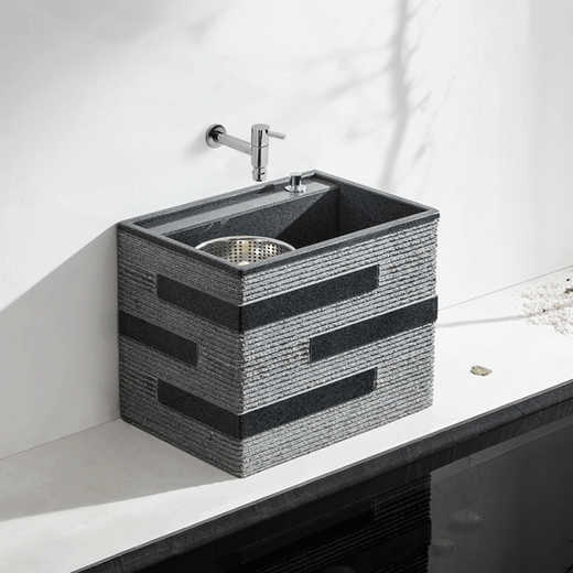 Guanshihui mop pool granite stone mop basin outdoor marble mop pool balcony stone floor-standing home new dual drive (high-end package with faucet)