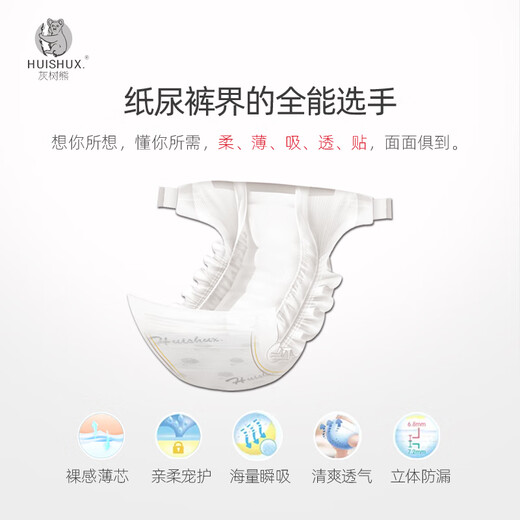 HUISHUX Classic Series Baby Diapers (Large Pack) Ultra-Thin Breathable Dry Baby Diapers S