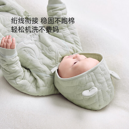 babylove新生儿连体衣秋冬款夹棉保暖初生儿宝宝哈衣爬服和尚服婴儿衣服