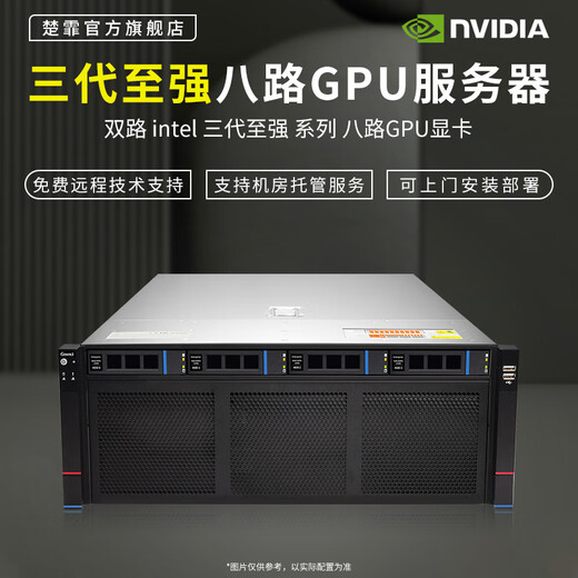 楚霏 至强3代  8卡RTX4090深度学习GPU服务器 八路H100/A6000显卡671b DeepSeek人工智能工作站主机 256G内存+RTX4090 24G*8 双路6330 56核112线程 2.0G