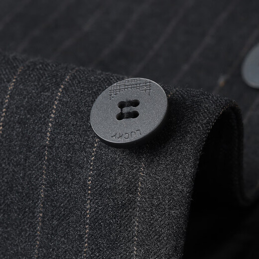 Fat Brother Plus Size Men's Suit Suit Men's Vertical Stripe Suit Three-piece Wedding Groom's Suit Plus Fat Oversize Formal Suit Black Vertical Stripe 4XL (220-240Jin Jin is equal to 0.5 kg)