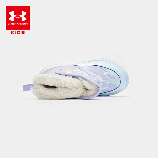 Under Armor boys and girls warm winter cotton shoes anti-collision wear-resistant warm sports snow boots 2442507 purple/blue size 33