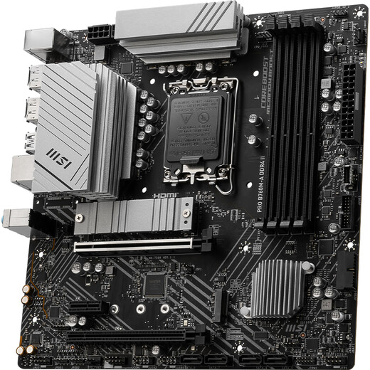 微星（MSI）PRO B760M-A DDR4 II 游戏电脑主板 支持 CPU 14600KF/12600KF/13490F(Intel B760/LGA 1700)