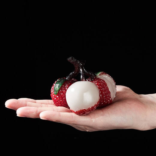 Rongshantang Color Changing Lychee Tea Pet Tea Tray Ornaments for Household Fun Kung Fu Tea Accessories Color Changing Resin Tea Pet Ornaments - Daji Dali