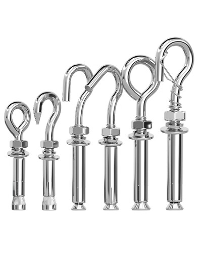 Hanhai Rongke 304/201 stainless steel expansion screw hook universal hook lifting ring pull expansion bolt M6M8M10M12 M12 normal opening 304 material 1 (shoot one shot five)