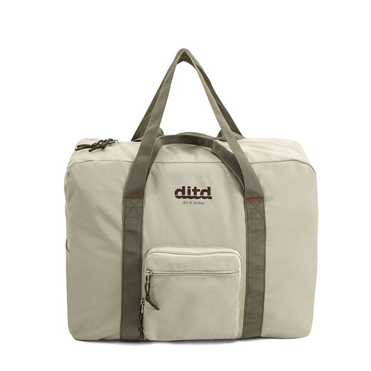 DITD DESIGN IN THE DESIGN Hand-held travel bag for women, large-capacity storage bag, foldable, lightweight, pull-rod boarding short-distance luggage bag ZL-02, khaki 40L large