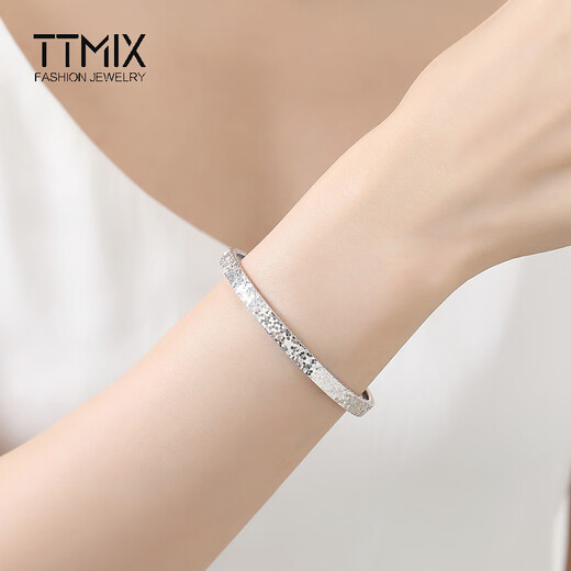 TTMIX platinum bracelet broken ice ice female pt950 imperial concubine bracelet semi-solid sparkling platinum bracelet bracelet 56mm weight 11.10g width 3.2mm