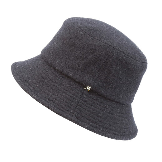 玛丽亚·古琦渔夫帽女防风保暖羊毛羊绒混纺盆帽子女和风安然6OO952199黑