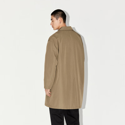 PEACEBIRD Men's Trendy Outdoor Autumn Embroidered Loose Large Windbreaker Men's Jacket B2BED3302 Brown 1 (Wide Type) L