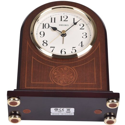 Seiko Japan Seiko Clock New Piano Paint Alarm Function Solid Wood Table Clock Simple Compact Desk Clock