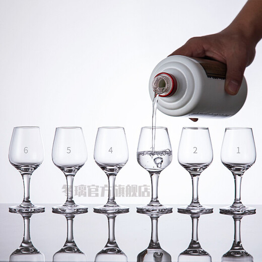 Dongli hand-made IOS national standard white wine glass crystal glass white wine tasting cup 50ml tulip tasting cup goblet sommelier special wine glass smelling cup 6 white wine tasting cups with label on the bottom of the cup