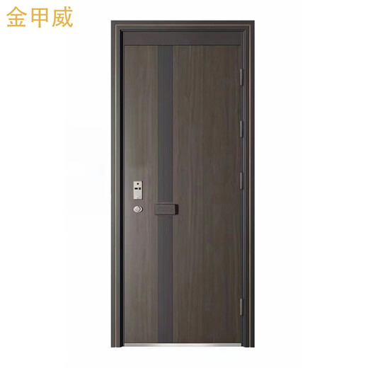 金甲威门业（D10威尼斯)甲级木纹转印入户门嵌入式智能锁支持私人订制 D10威尼斯单门