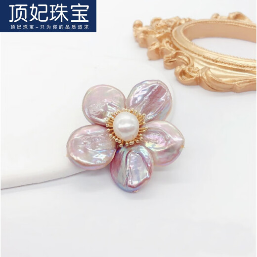 DING FEI Baroque flower brooch women's suit fashion pin temperament lady coat corsage accessories white purple flowers