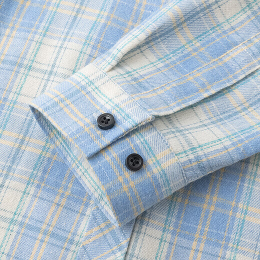 NASA GOOD long-sleeved shirt men's spring and autumn Korean style trendy plaid shirt youth casual loose jacket blue 2XL