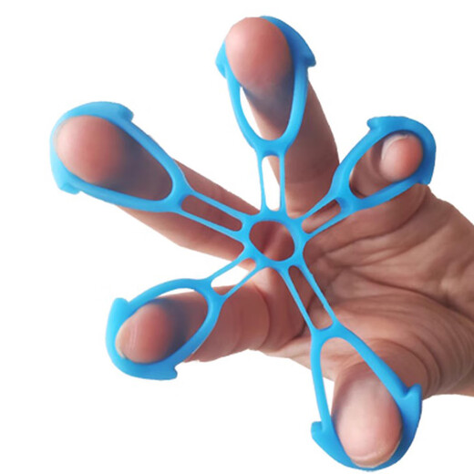 Duweck Grip Ball Silicone Grip Ring Combination 4-piece Set Hand Strength Training Rehabilitation Finger Fitness 1-50 Pounds Blue