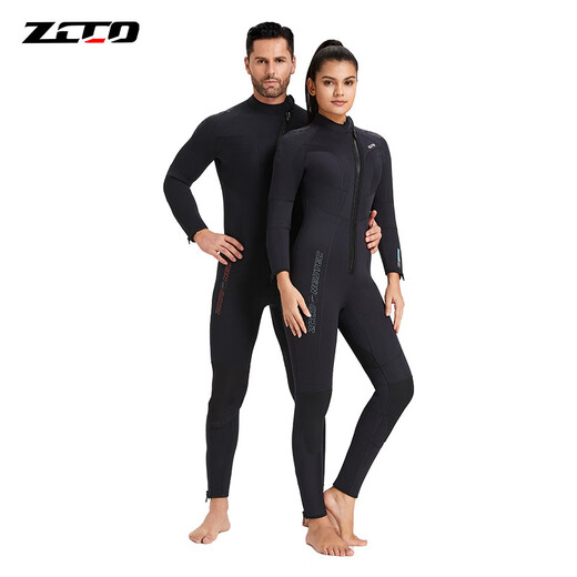 ZCCO New 5mm Diving Suit Men's Swimming Surfing Suit One-piece Thickened Diving Suit Women's Wear-Resistant Warm Diving Suit Black Men's S