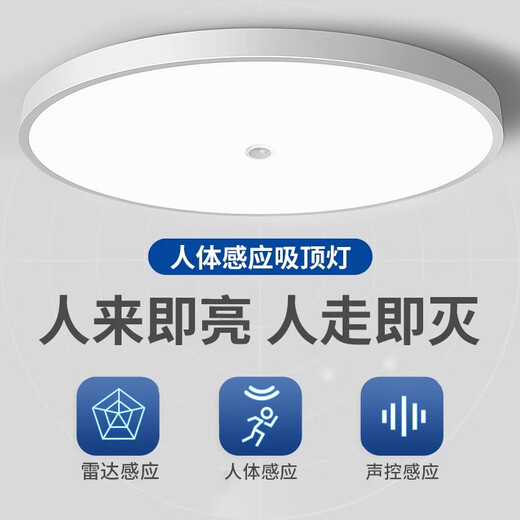 Fanyao radar sensor lamp ultra-thin three-proof ceiling-mounted lamp stair aisle corridor corridor lamp smart lamp 24W-radar sensor