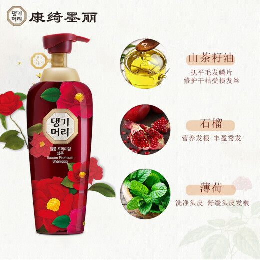 Kang Qimoli DAENGGIMEORI Shangpin Repair Shampoo Camellia Essence Korea imported dry and frizzy dye and perm shampoo 500ml/bottle