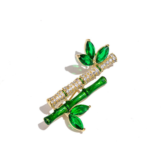 Chakra Bamboo Collar Pin Corsage Brooch High-end Women's Luxurious Temperament Pin Accessory Birthday Gift