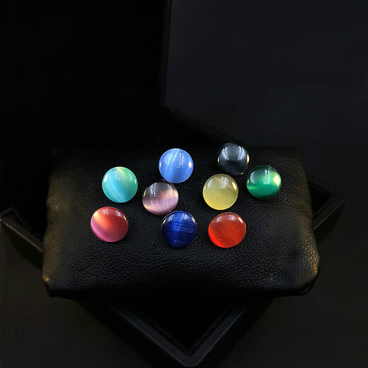 Lingchuan cat's eye stone clothes-fixing pins mini anti-exposure small brooch dress accessories invisible buckle pins pink pair