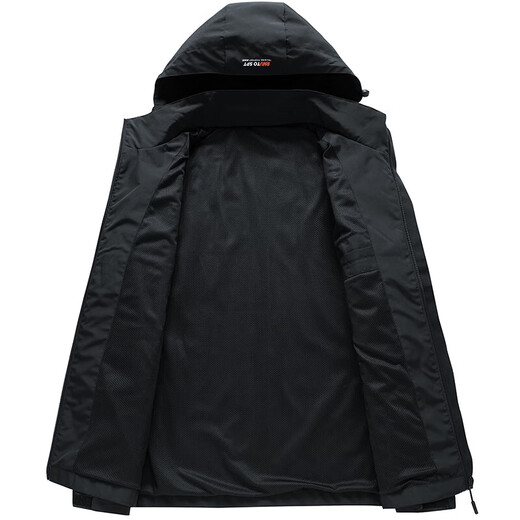 Jeep (JEEP) high-end light luxury jacket men's windproof waterproof warm outdoor mountaineering jacket light gray 2XL