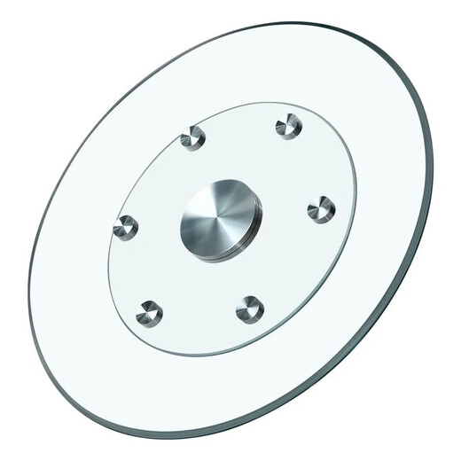 Zhuobo dining table turntable tempered glass turntable round table large base desktop rotating table BZP2 six auxiliary wheels 78cm