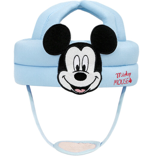 Disney (Disney) mother and baby head protection anti-fall hat baby toddler head protection little boy all-season breathable safety headgear protective pad smiley blue 21610028