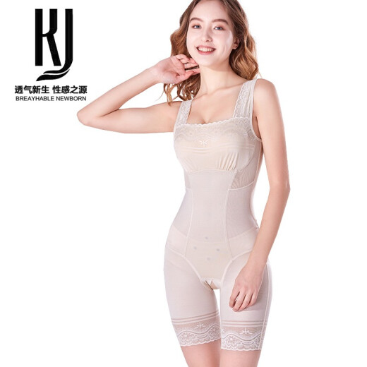 KJ3.0 Luxurious version of one-piece body-shaping garments, dynamic belly-control belt butt-lifting pants, postpartum corset body-shaping corset underwear for women, black L (suitable for 105-120 Jin [Jin equals 0.5 kg])
