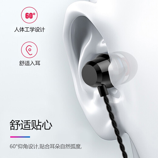 Pinshi Beijing Delivery Free Shipping/Berlin Voice Earphones Wired In-Ear 3.5mm/Type-c Mobile Gaming Computer Suitable for Huawei Apple Vivo Xiaomi Oppo Redmi Type-C Flat Plug Digital Chip Black