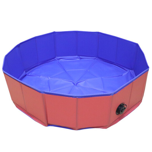 Kangbeini dog bathtub foldable large pet bathtub small, medium and large dog Teddy Golden Retriever bathtub dog supplies red blue small size/30Jin Jin equals 0.5kg for indoor dogs