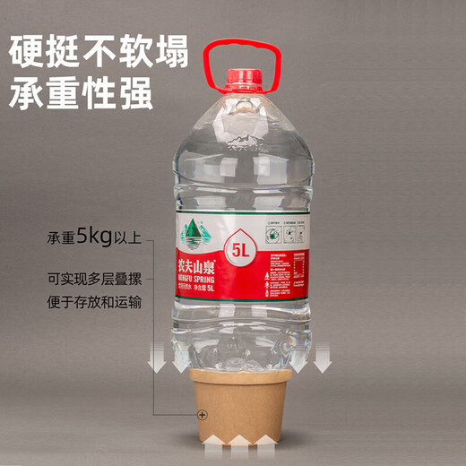 QINCHENG Disposable Kraft Paper Soup Bowl Round Soup Cup Soup Bowl Packing Box Porridge Bowl with Cover Thick Paper Box Biodegradable 16 oz Thickened Soup Bucket + Paper Cover (about 480ml) 50 pieces/trial pack