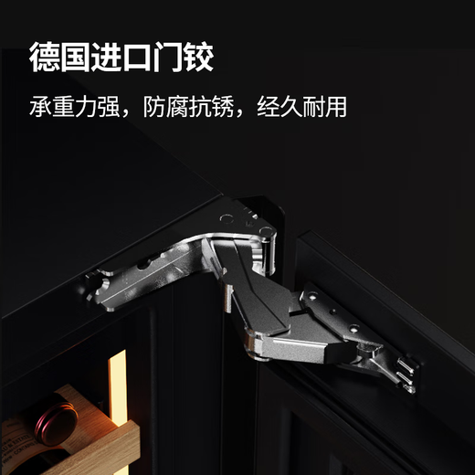 BAIKAILUN Embedded Red Wine Cabinet Frequency Constant Temperature Wine Cabinet Seamless External Plug-in Kitchen Cabinet Door Living Room Home Wine Cabinet Glass Door Grape White Wine Preservation Refrigerated Beverage Tea Display Cabinet Dual Temperature - Red Wine Ice Bar Model 350L Fixed Frequency