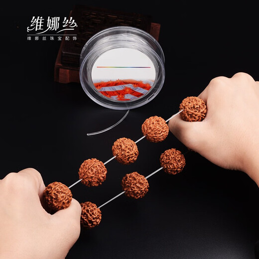 Veena Silk Bracelet Transparent Elastic Thread Crystal Bracelet Rubber Band Threaded Beads Thread Rope Wenwan Bracelet Thread Buddha Beads Bracelet Thread Transparent White 1.0 U Round Crystal Thread